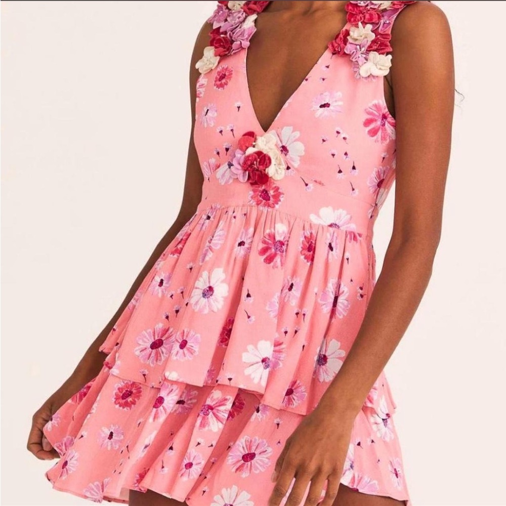 Loveshack Fancy Floral Pink Sleeveless Dress